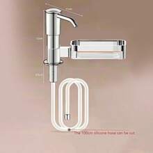 Raised Stainless Steel Kitchen Soap Dispenser Sink Pump Dispenser For Dish Soap And Detergent, Kitchen Sink Soap Dispenser Extension Tube With Press Pump Head - A - View 14