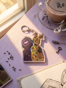 1pc/4pcs Cartoon Horror Game Pattern Acrylic Keychain, Personalized Style, High Transparency Acrylic Material, Asymmetrical Silhouette, High Definition Double-Sided Print With D-Shaped Clasp, Decorative Pendant, Bag Accessory, Suitable For Halloween, Game Anime Exhibition, Daily Outfit And Gift Giving, All Season Use. - Multicolor - View 6