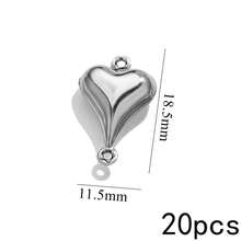 20Pcs Double Hole Link Connectors, 18K Gold Plated Stainless Steel Tarnish Resistant Heart Star Shell Moon Shape Charms For DIY Jewelry Making - Double Hanging Connector - View 16