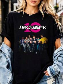 Nuovo! Nuova t-shirt grafica della band 10th of December, disponibile in vari colori, divertente t-shirt unisex, design casual urbano, stile y2k, , top estivo, top nero. - nero - Visualizzare 1