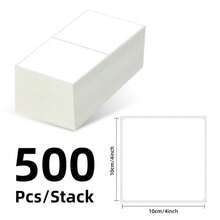 500張直熱式標籤貼紙 4"X6"(100*150) 郵資列印貼紙，打孔式，永久黏性，適用於 Royal Mail/FedEx 貨運物流，商用級，相容桌上型熱感印表機 - 100*100 mm-500張 - 查看 1