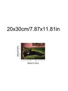 1pc Black Cat Wine Wall Art, Funny Cat Martini Poster,Cat On Green Sofa Picture For Bar Cart,Ideal Gift,Suitable For Bedroom,Living Room,Office,Wall Arts,Wall Decor,Home Decor,Room Decor,Canvas Wall Art,Posters, Wall Art With Frame, Optional Frame ﻿ - 1PCS - View 12