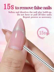 2PCS 30ml Pinpoint Nail Glue Remover For Press On, Multi-Functional Remover For Nails Tips, Gentle Glue Remover For Gel X Nails, Non-Acetone Nail Polish Remover - 無色 - 查看 4