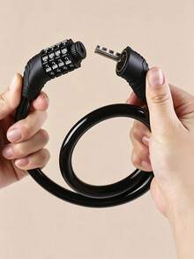 Gembok Kombinasi Baja dengan Fungsi Reset, Cocok untuk Anti Pencurian Sepeda, Struktur Kawat Baja/PVC, Desain Kata Sandi 4 Digit, Cocok untuk Sepeda Gunung, Sepeda Balap, Sepeda Listrik, dan Sepeda Motor | Gembok Sepeda Kawat Baja - MultiWarna - View 7