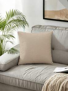 4pcs, Plaid Striped Solid Color Pillow Covers, Fresh Versatile Home Decor Pillow Covers, Best-Selling Style, Decorative Pillow Covers For Sofa Living Room Bedroom, No Pillow Insert - Camel - View 6