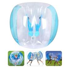 Inflatable Bumper Balls For Adults Human Hamster Balls For Adults Inflatable Lawn Game Ball 0.3mm Ultra-Thick PVC Toys Body Bumpers Ball Full Body For Outdoor Team Gaming Play (1pcs) - Blue 1pcS - View 2