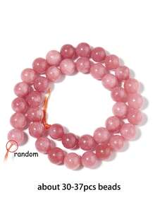 1 String Natural Ice Sunstone Loose Pink Beads Suitable For Diy Bracelet Necklace Earring Making Jewelry Accessories 6/8/10mm - Watermelon Pink - View 10