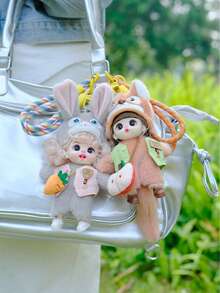 Lolita Fen Fox & Rabbit Cute Animal Series - Movable BJD Figure (Non-Plush Filled), Posable Figure, Cute Design, Suitable For Desk Decor And Backpack Charm - Multicolor - View 1