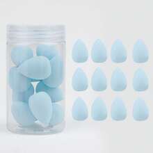 12 piezas de esponjas de maquillaje mini, esponjas super suaves no absorbentes de uso dual húmedo & seco, borlas de polvo - Multicolor - Ver 18
