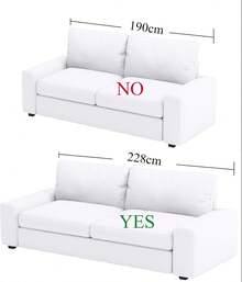 HomeTown Market La resistente funda para sofá KIVIK es compatible con el sofá  Kivik.Solo funda de asiento (poliéster beige 3 asientos) - Poliéster beige, 3 plazas - Ver 3