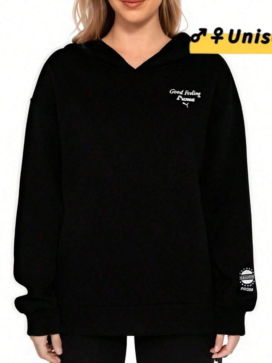 Puma 彪馬加絨保暖加厚衛衣女裝秋冬上衣套頭衫外套 534397-01 - 黑色 - 查看 1