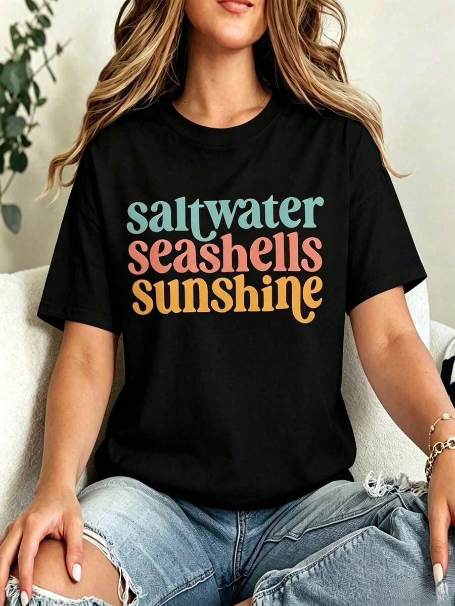 Women T-Shirts - 黑色 - 查看 1