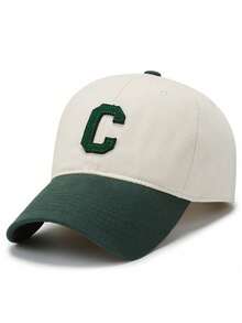 1 Piece Retro Style Baseball Cap With C In Brown Color Fashion - Dark Green - View 1