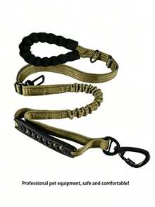 High-Strength Elastic Dog Leash - Comfortable Thickened Handle And Reflective Stitching - 6ft/4ft Suitable For Medium To Large Dogs - Multi-Functional 4-In-1 Leash With Safety Belt - Ideal For Training And Outings (New Black Version Without Safety Belt Buckle) - Multicolor - View 8