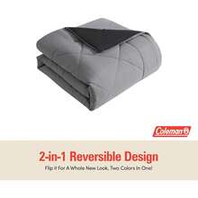 Coleman Twin XL Comforter Set Reversible Bed-In-A-Bag– Double-Sided Color Options, All-Season Comforter + Shams + Sheets – Perfect For Home, Cabin Variant 1 - Black/Gray - View 3