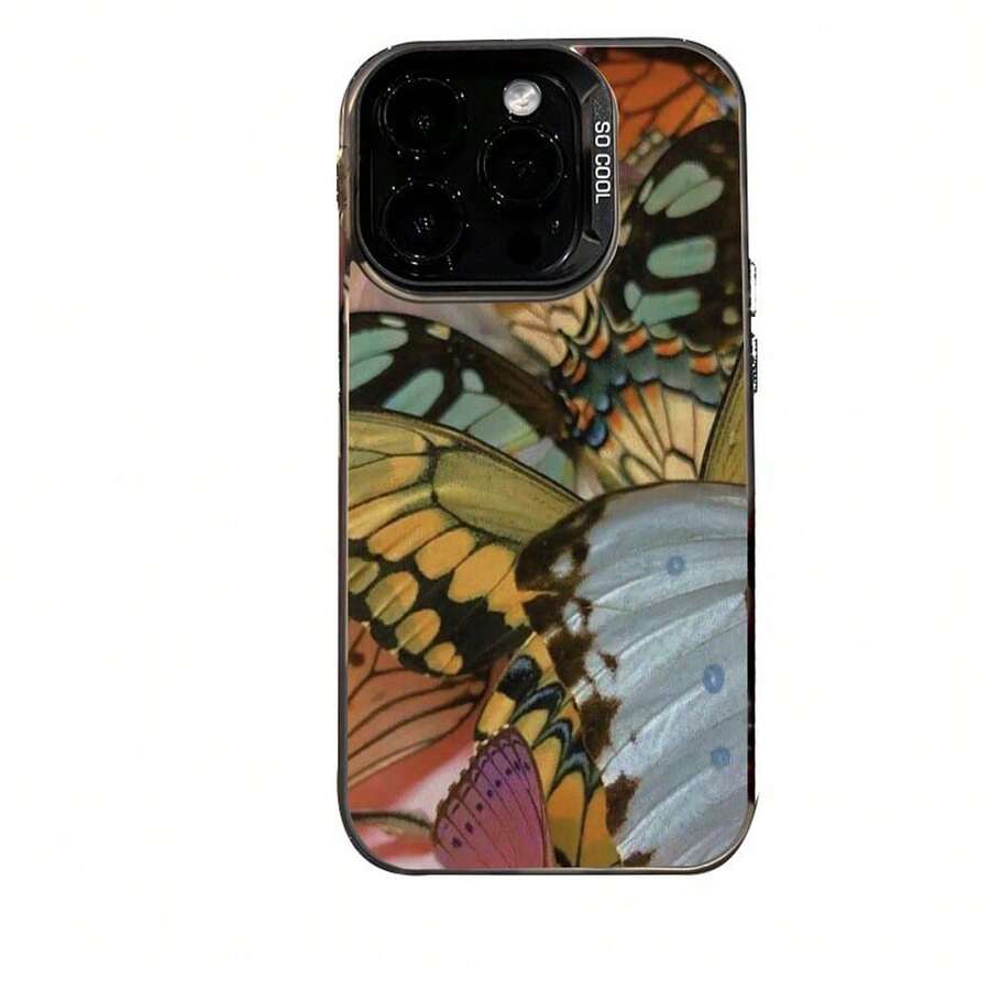 Phone Case - Butterfly Laser Colorful Wings Full Screen Pattern, Suitable For IPhone 17 16 15 14 13 12 11 XS XR X 7 8 Plus Pro Max Mini - Creative Modern Design Easy To Customize Anti-Drop Protector Fully Included. - Multicolor - View 1