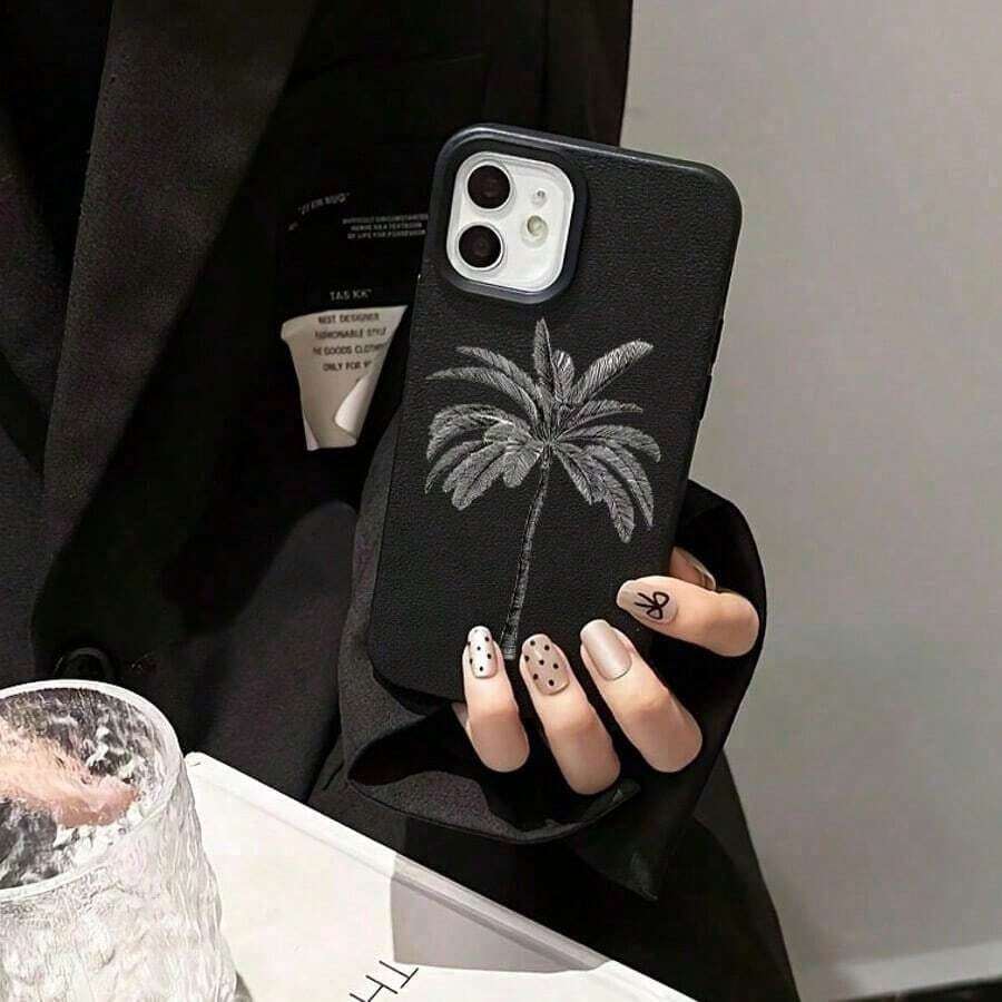 Fashion Print Cell Phone Case 20261pc, TPU Material, Summer Rose Tree Design, Compatible With IPhone 17 Pro, International Version, Not The Domestic Version - Black - View 1