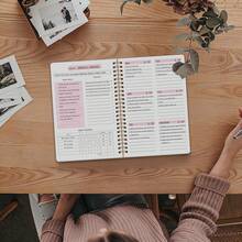 1 Spiral Bound Undated Weekly Planner Notebook With Habit Tracker And Goal Layout, Lightweight Soft Daily Planner Journal, Elegant Office Stationery, Thoughtful Teacher's Day Commemorative Gift, Daily Organization And Holiday Gift - Multicolor - View 9
