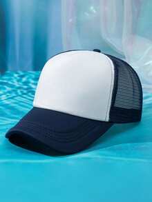 1pc Women's Two-Tone Mesh Breathable Baseball Cap - Multicolor - View 8
