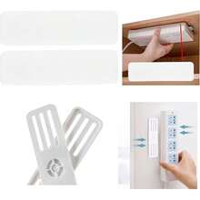 4pcs No-Drill Power Strip Storage Rack, With Cable Clamp And Cable Management Design, Securely Adheres To Fix Power Strip, Organize Home, Kitchen, Bedroom And Office Wall Wiring, Prevent Electrical Leakage - Multicolor - View 5