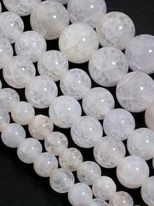 Natural Stone Beads White Exploded Quartz Crystal Bead Spacer Beads 6 8 10mm Pick Size For Jewelry Making DIY Bracelet Necklace Accessories - Multicolor - View 9