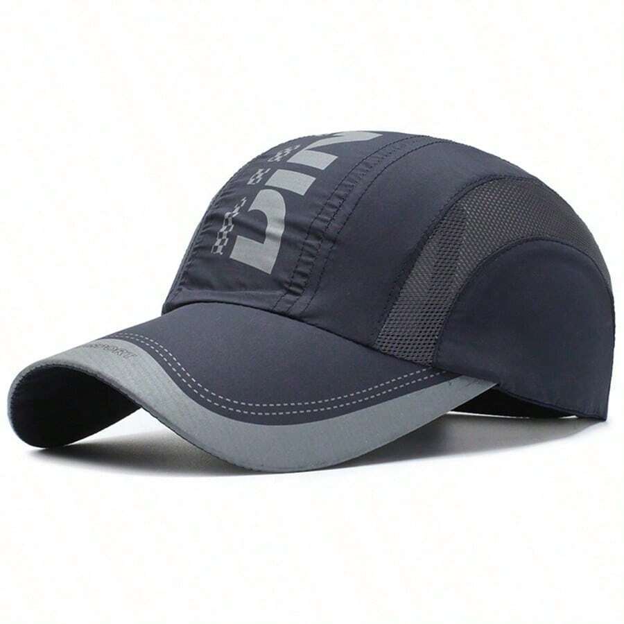 1 Piece Breathable Lightweight Mesh Running Cap, Adjustable Outdoor Sports Sun Hat, Unisex - 藍色的 - 查看 1