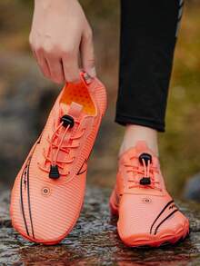 Herren Outdoor Bach-Wadeschuhe, Strand Reise Lässig Schuhe, leichte atmungsaktive Herrenschuhe, Sport Fitness Laufschuhe, Große Größen 39-46 Paarschuhe für Männer und Frauen, tägliche Trainings Yoga Schuhe (asymmetrisches Muster) - orange - Übersicht 5