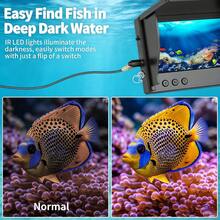 Underwater Fishing Camera 1080P HD, Portable Fish Finder With 4.3" LCD Display & Infrared Night Vision Light, IP68 Waterproof & 5000mAh, Fishing Camera For Ice Lake Boat Kayak Fishing - 49.21ft/590.55in - Black - View 6