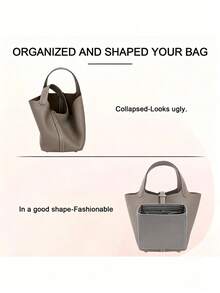 Felt Purse Organizer Inserts For Picotin 22 18Inserts HandBag Inner Bag Organizer High Quality Large Capacity Inner Bag - Light Grey - View 3