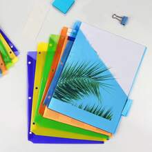 6/8/12pcs Durable Multi-Color Plastic Binder Dividers Set With Labels, 3-Hole Punched Letter Size Page Dividers For Office And Organization, Assorted Colors, 8-Piece Polypropylene Divider Set With Pockets, 3-Ring Binder Labels, Themed Divider With Pockets, Premium Notebook Inserts, Vibrant Multi-Color - Multicolor - View 2