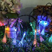 Solar Powered LED Colorful Teardrop Pattern String Lights, Waterproof Outdoor Lighting, Multi-Color Water Drop String Lights, Christmas And Holiday Garden Decoration, Bubble Ball, Suitable For Patio And Landscape Terrace, Waterproof Rating IP65 - A - View 14
