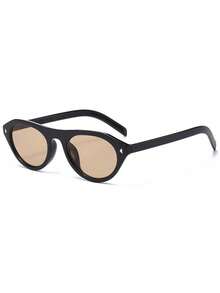 1PC/2PCS Women's Sunglasses New Personalized Retro Oval Frame Minimalist Cool Chic High-End Texture Daily Street Commute Outfit Driving Travel Beach Vacation Photo Versatile Style - Multicolor - View 2