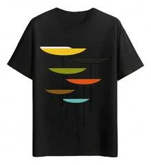 Playeras Formas Abstractas Colores Vibrantes - Blanco - Ver 6