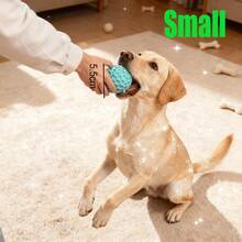 PETSIN 發聲狗球咀嚼玩具，高彈性無味球，適合幼犬與強咬犬，耐用耐磨，圓潤邊緣，室內外互動遊戲玩具 - 綠色 - 查看 11