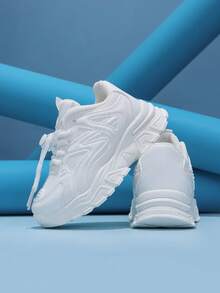1 par de zapatillas blancas para niñas, elegantes, antideslizantes y resistentes al desgaste, el mejor regalo para niños - Blanco - Ver 4