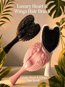 1 buah Sisir Pijat Bantalan Warna Matte Sayap Malaikat Premium dalam Kotak Hadiah, Cocok untuk Penataan Rambut Wanita, Sisir Bantalan Queen - Aneka warna 3 - View 7