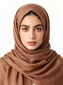Spring/Summer Jacquard Plaid Modest Hijab, Fashionable Muslim Headscarf For Women, Soft And Breathable Muslim Hijab Shawl - Multicolor - View 13