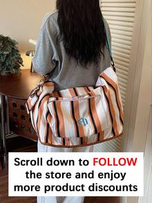 Multi-Carry Practical One Shoulder Travel Tote Bag, Large Capacity, Suitable For Weekend Trips, Fitness, Short-Distance Business Trips - Multicolor - View 5
