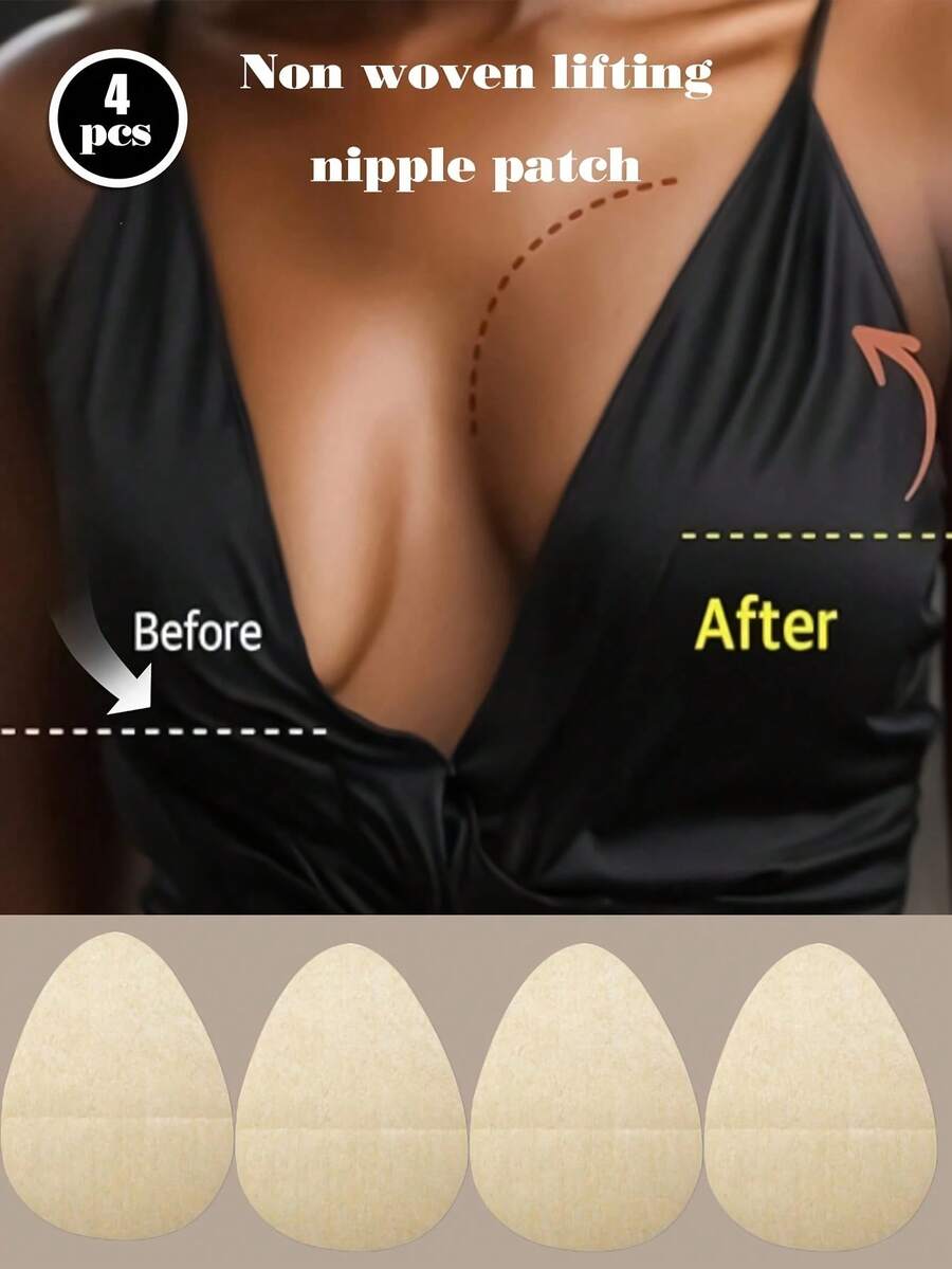 Invisible Non-Woven Breast Lift Tape, Adhesive Chest Lifting Patch, Breast Support Sticker For Dresses - Multicolor - View 1