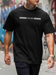Camisetas gráficas para hombre, nueva marca de ropa de calle de verano, camiseta de manga corta estampada - Negro - Ver 2