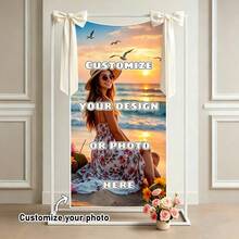 1pc Customizable Multi-Size Welcome Banner - Personalized Name/Date/Text, Event Decoration, Create Festive Atmosphere, Easy To Set Up, Durable Banner Fabric, Perfect For Weddings, Birthdays, Baby Showers And Other Occasions, Suitable For Pregnant Women - Multicolor - View 6
