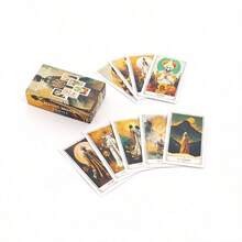 1 buah Kartu Tarot Bulan Ajaib, Kartu Permainan Ramalan Misterius untuk Pesta dan Pertemuan - Grey - View 3