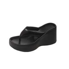 Women Wedges & Platform - Black Leather - View 2