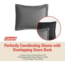 Coleman Twin XL Comforter Set Reversible Bed-In-A-Bag– Double-Sided Color Options, All-Season Comforter + Shams + Sheets – Perfect For Home, Cabin Variant 1 - Black/Gray - View 6