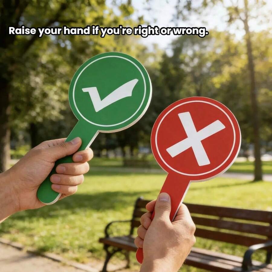 1/2pcs Double-Sided Handheld True/False Answer Paddles, Classroom Teaching Voting Signs, Birthday Party Game Supplies, Back To School
