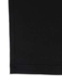 Plus Size Loose Fit Black Sweatpants For Men, Drawstring Design, Comfortable & Versatile - Black - View 5