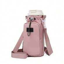 1pc Crossbody Water Bottle Bag, Portable Cup Holder, Car Water Bottle Bag, Handheld Phone Pouch, Unisex Minimalist Crossbody Bag With Adjustable Shoulder Strap And Multiple Compartments, Suitable For Travel Storage, Hiking, Camping And Cycling Accessories - D - View 15