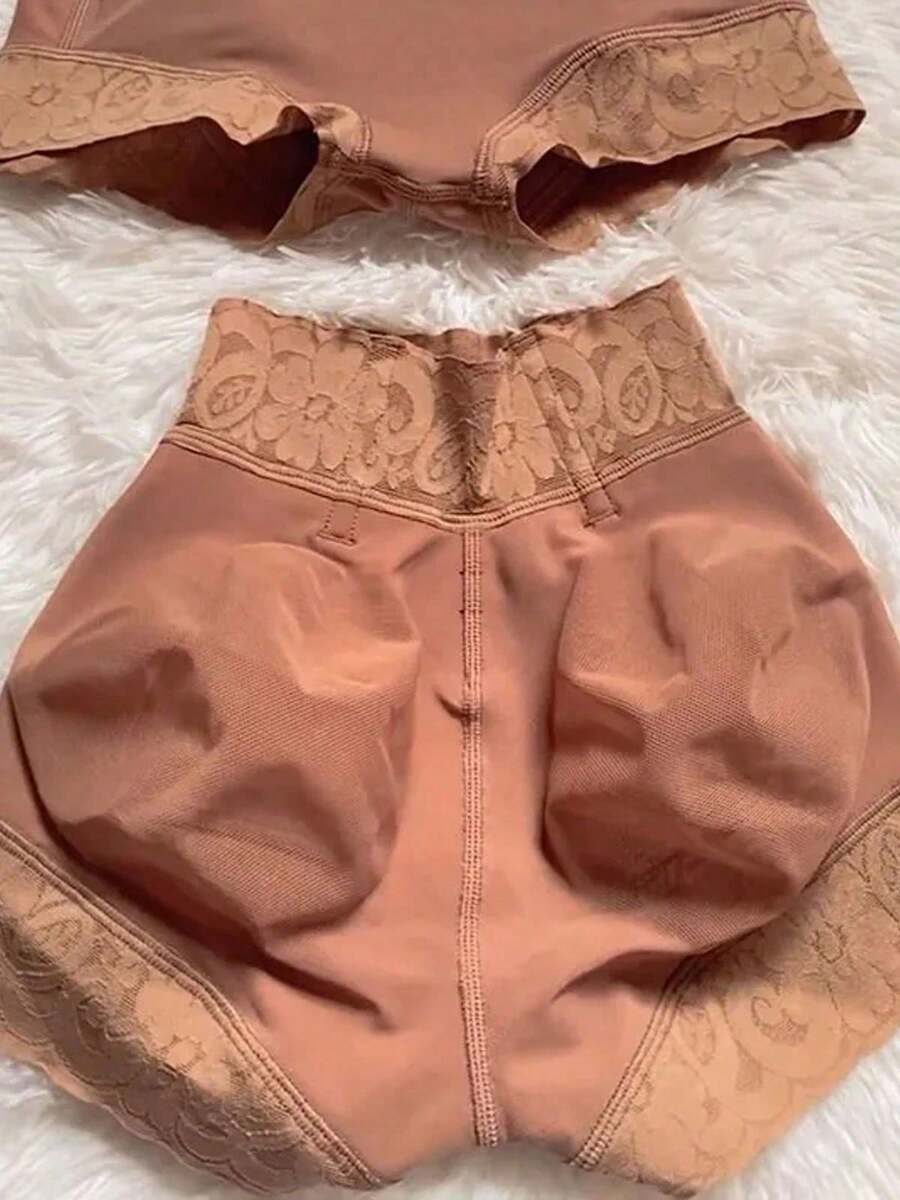 Colombian Slimming Shorts, Tummy Control And Butt Lift. Compression Underwear, Sportswear For Gym And Summer. Breathable, Seamless. Perfect Figure And Chic Style! - 淡紫色 - 查看 1