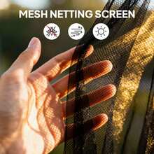 Outsunny Replacement Mosquito Netting For Gazebo 10' X 13' Black Screen Walls For Canopy With Zippers For Parties And Outdoor Activities, Khaki - Khaki - View 4