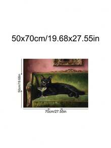 1pc Black Cat Wine Wall Art, Funny Cat Martini Poster,Cat On Green Sofa Picture For Bar Cart,Ideal Gift,Suitable For Bedroom,Living Room,Office,Wall Arts,Wall Decor,Home Decor,Room Decor,Canvas Wall Art,Posters, Wall Art With Frame, Optional Frame ﻿ - 1PCS - View 18